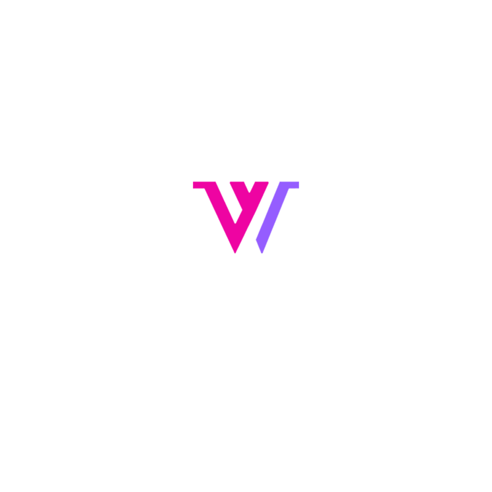 Logotipo da Web Vanguard, com um “W” estilizado em rosa e roxo acima do nome “WEB VANGUARD” em letras brancas sobre fundo escuro.